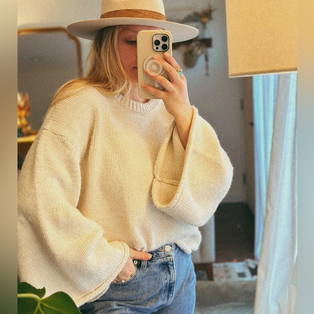 SOLD Zara Bell Sleeve Knit Sweater